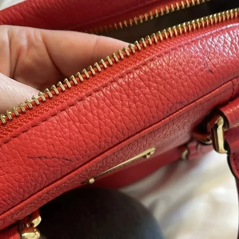 Michael Kors Bedford bowling satchel salmon pink purse